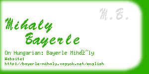 mihaly bayerle business card